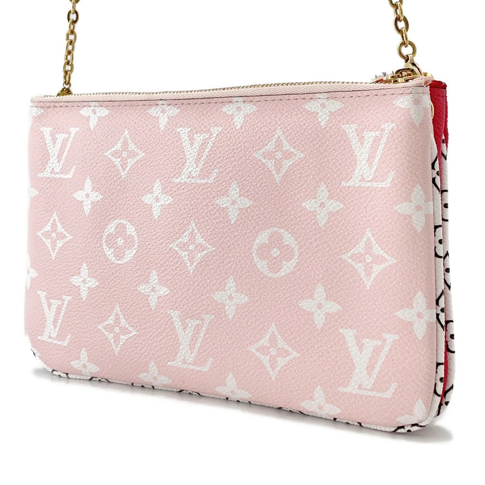 Louis Vuitton Zip Shoulder Bag Clutch Double Pochette Monogram Giant